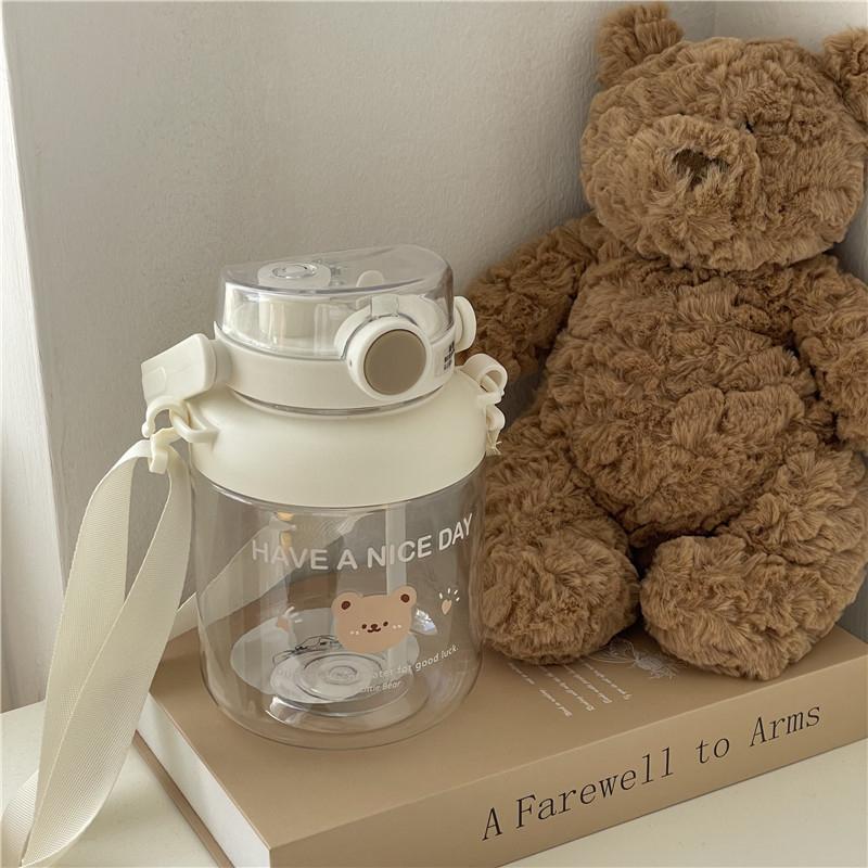 【呵呵茶】挑戰最便宜 雙飲水壺 小熊水壺 吸管水壺 網美水壺 大肚水壺 大容量水壺 吸管水壺 水壺 運動水壺  兒童水壺-細節圖8