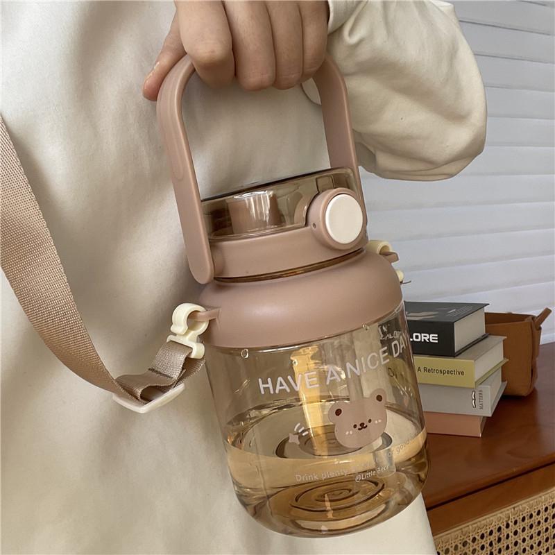 【呵呵茶】挑戰最便宜 雙飲水壺 小熊水壺 吸管水壺 網美水壺 大肚水壺 大容量水壺 吸管水壺 水壺 運動水壺  兒童水壺-細節圖9