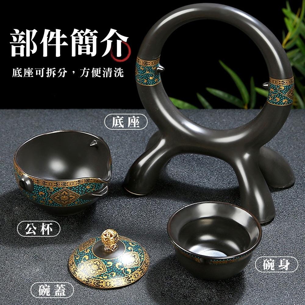 【呵呵茶】宅配免運 台灣現貨 茶具大全配 泡茶壺  茶具組 泡茶組 旅行茶具 自動茶具 功夫茶具 茶具 日式茶具 茶具組-細節圖5