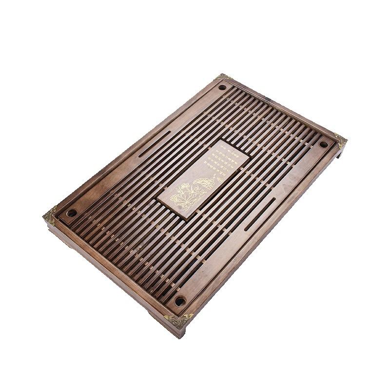 【呵呵茶】現貨 茶盤 附抽屜 原木茶盤 附排水球 木製茶盤 茶托 茶台 茶具 功夫茶具 泡茶瀝水盤 實木茶盤 泡茶 茶道-細節圖2