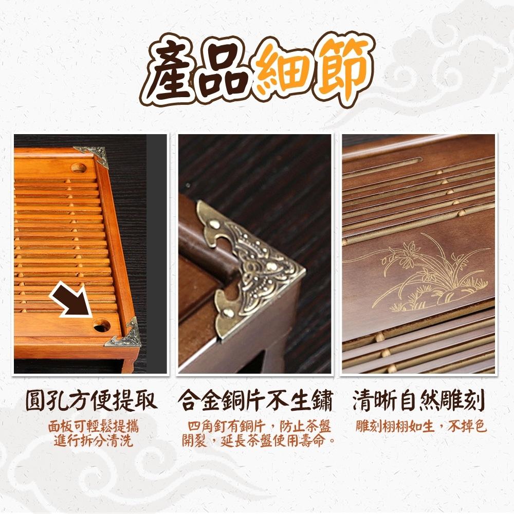 【呵呵茶】現貨 茶盤 附抽屜 原木茶盤 附排水球 木製茶盤 茶托 茶台 茶具 功夫茶具 泡茶瀝水盤 實木茶盤 泡茶 茶道-細節圖4