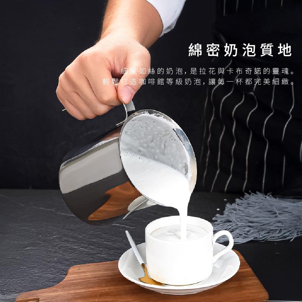 不鏽鋼奶泡器 咖啡打泡杯 奶泡壺 打奶泡器 手動奶泡器 咖啡奶泡器 奶泡機 打泡壺 奶泡器 雙層濾網 奶泡杯 打奶泡神器-細節圖8