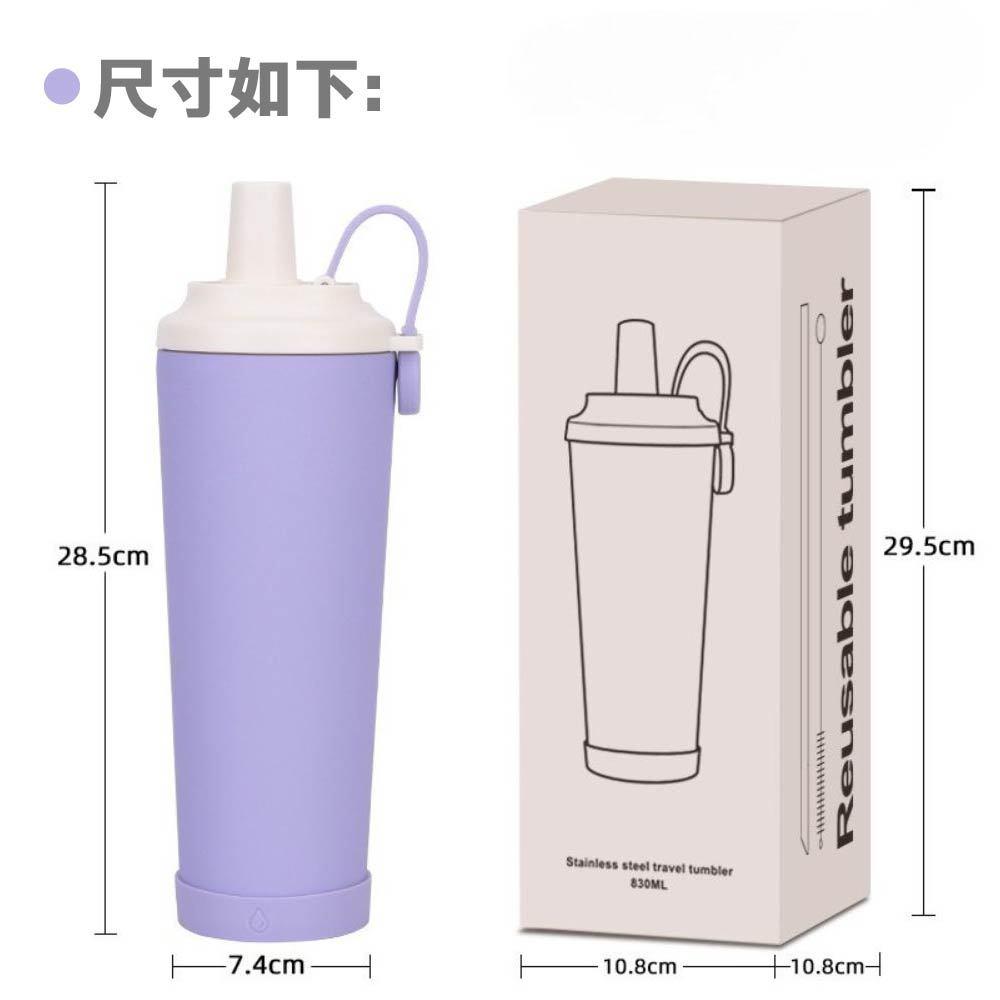 【BOACUP】磁吸跳色陶瓷環保珍奶杯 830ml 陶瓷內膽 贈吸管+吸管刷  環保杯 吸管杯 馬卡龍珍奶杯 多色系選擇-細節圖4