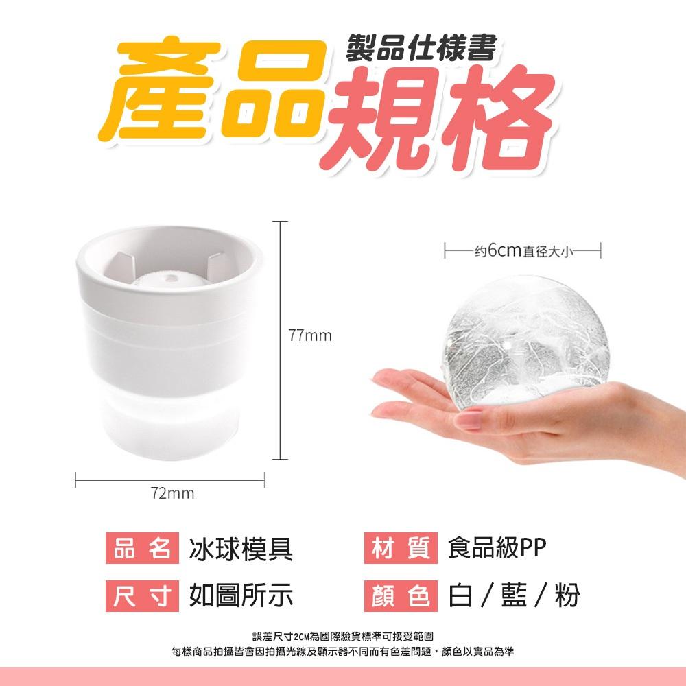 【呵呵茶】消暑必備🧊堆疊 製冰模具 矽膠製冰盒 球形冰塊 圓形冰塊模具 威士忌冰塊模具 球製冰盒 6cm大冰球 冰球模具-細節圖6