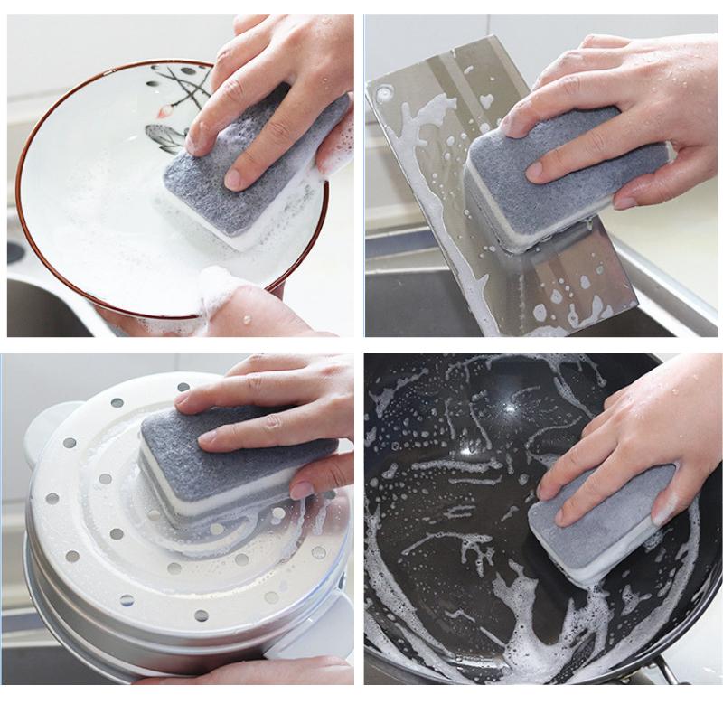 【呵呵茶】居家必備 洗碗海綿 海綿 洗碗 科技海棉 吸水海綿 木漿海綿 魔術海綿 清潔海綿 海綿擦 洗碗巾 菜瓜布-細節圖6