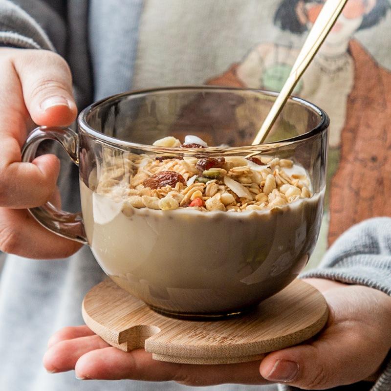 隔日到貨 早餐杯 玻璃早餐杯 優格杯 大容量早餐杯 燕麥杯 早餐杯 玻璃杯 燕麥早餐杯 麥片杯 代餐杯 杯子-細節圖8