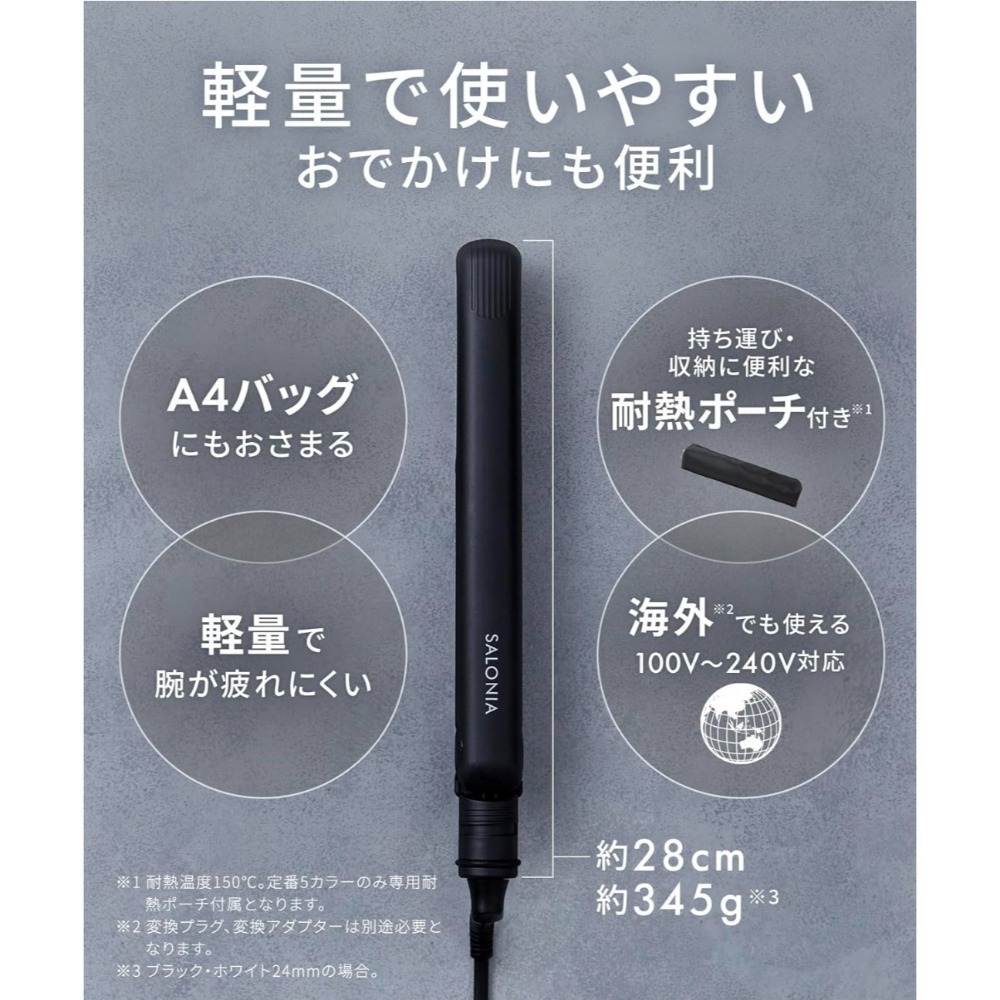 SALONIA 負離子離子夾 24mm 綠色！長短髮造型 SL-004S-細節圖7
