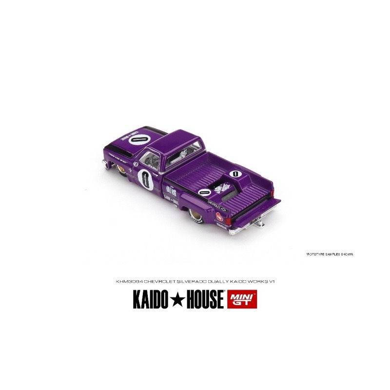 MINI GT x Kaido House KHMG084 Chevrolet Silverado Dually V1紫-細節圖2