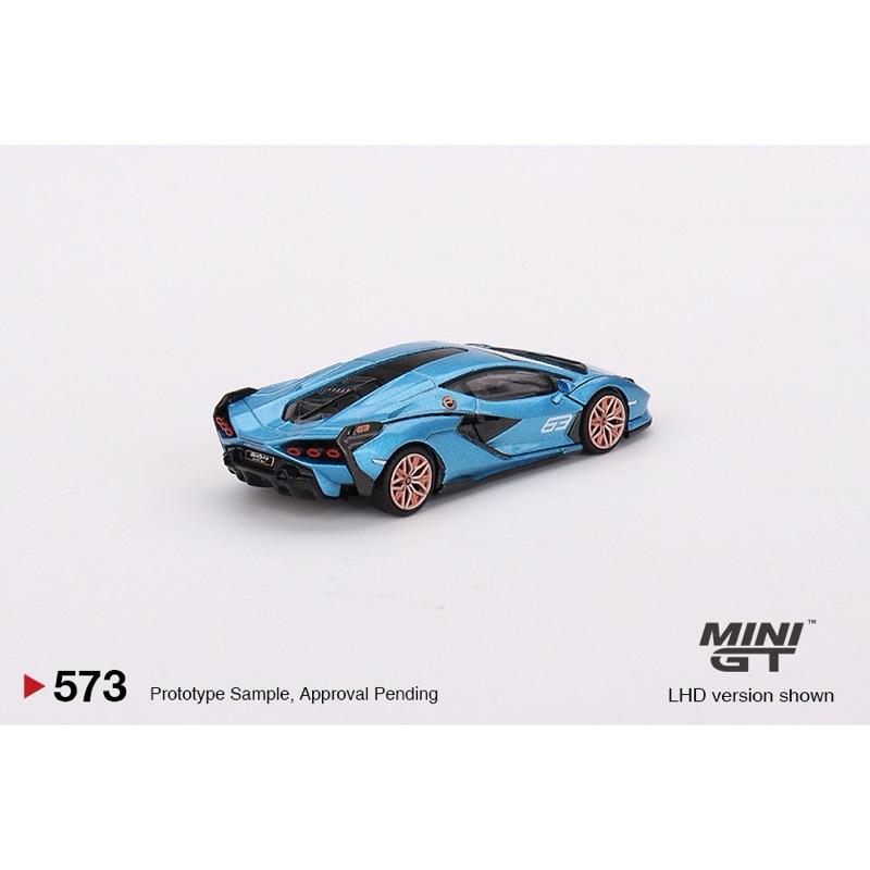 (附膠盒) 1/64 #573 MINI GT Lamborghini Sian  藍寶堅尼-細節圖3