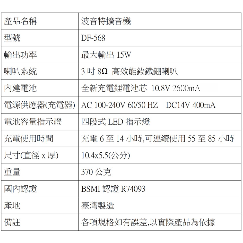 波音特DF-568教學麥克風 教學擴音器 小蜜蜂-細節圖6