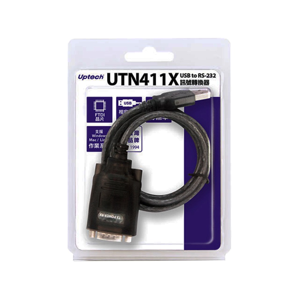 【Uptech】登昌恆 UTN411X USB to RS-232訊號轉換器 RS232訊號轉換線 轉接頭-細節圖2