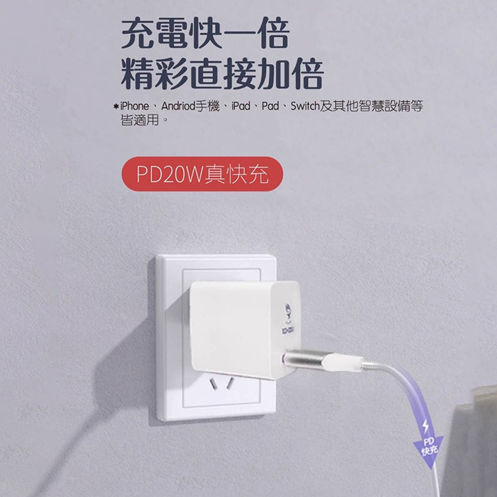 【Seehot】單口PD快速充電器20W(Fast One) 快充頭 充電器 快速充電 PD 手機充電 平板充電-細節圖5