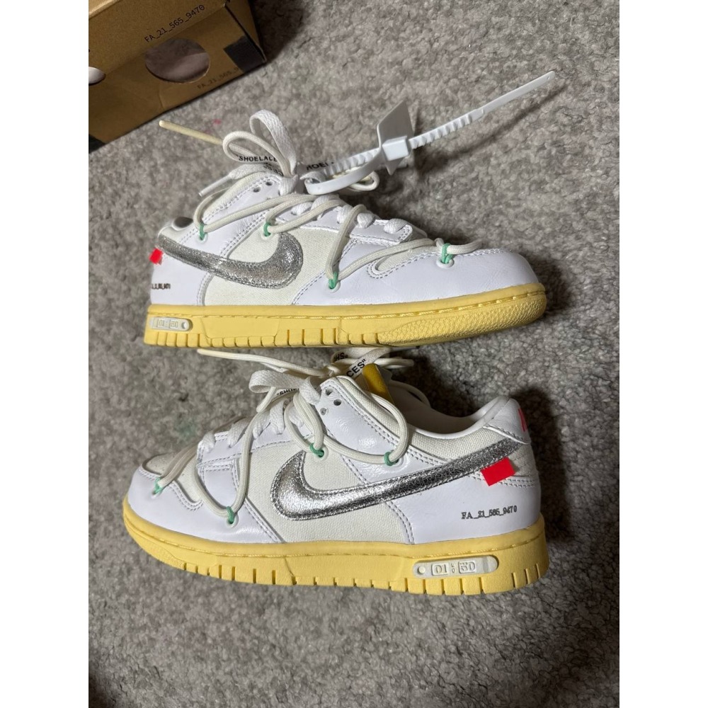 【US4.5】Nike Dunk Low Off-White Lot 1 of 50 (2021) DM1602-127-細節圖2