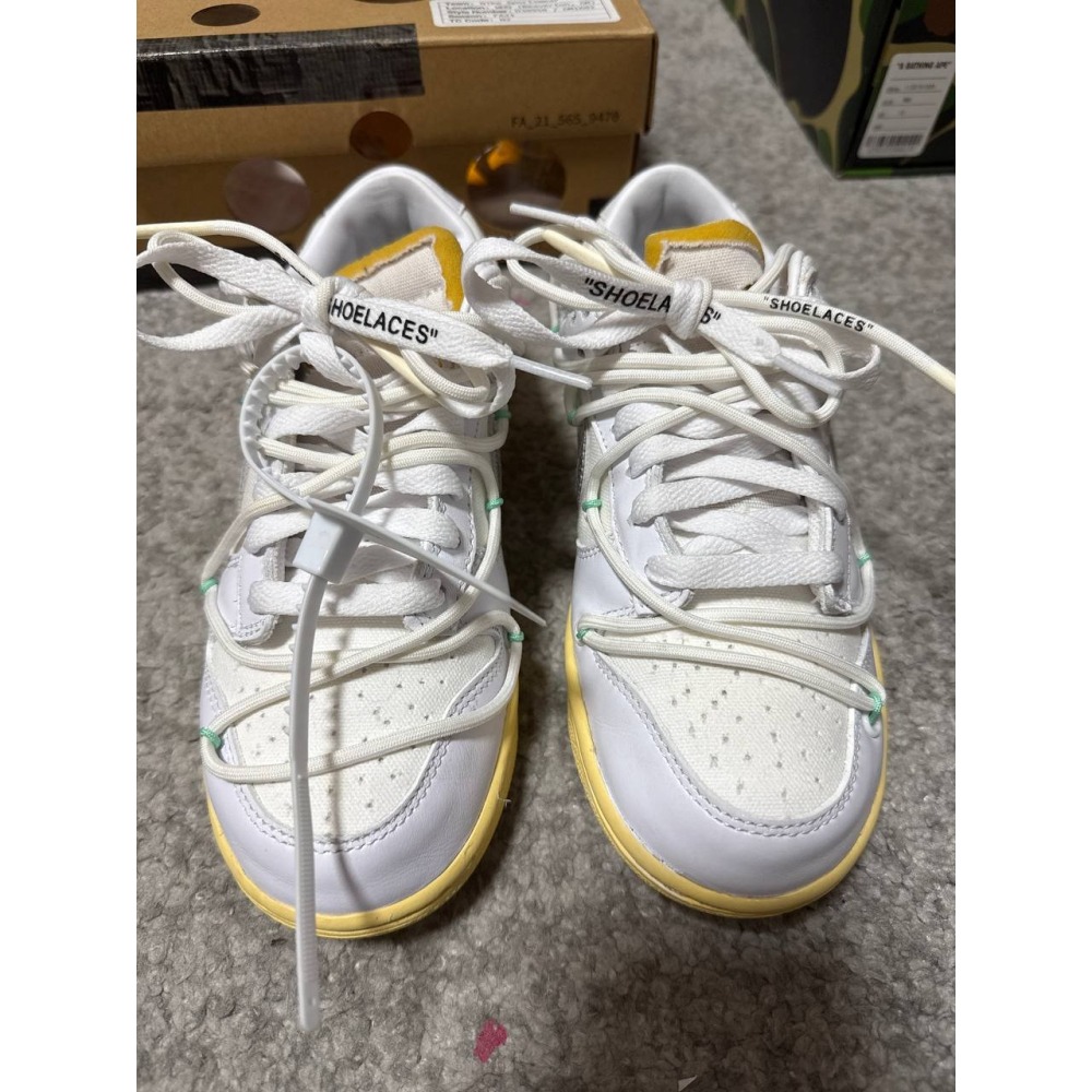 【US4.5】Nike Dunk Low Off-White Lot 1 of 50 (2021) DM1602-127-細節圖4