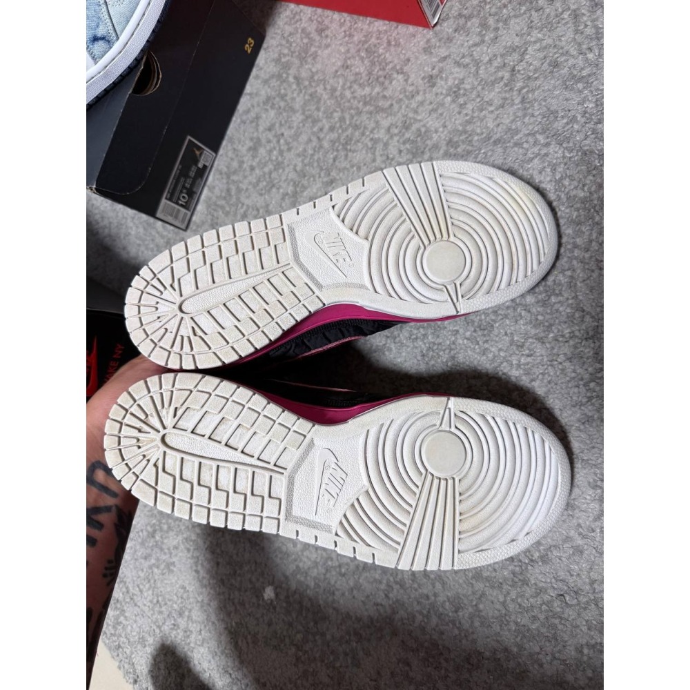 【US9.5】Nike Dunk High Nylon Premium Black Vivid Pink (2009)-細節圖6