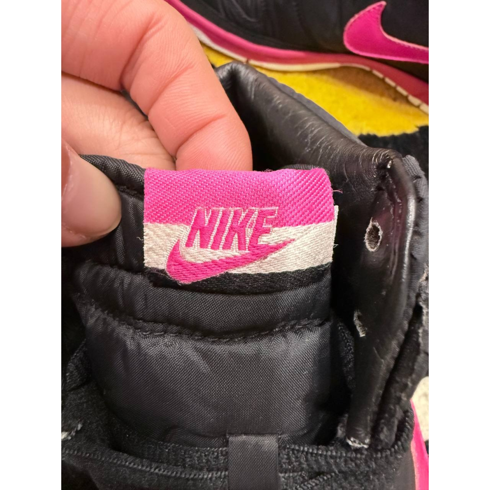 【US9.5】Nike Dunk High Nylon Premium Black Vivid Pink (2009)-細節圖9