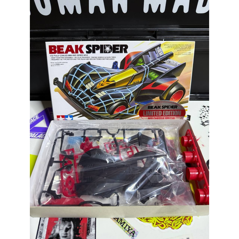 《19408》TAMIYA 田宮 迷你 四驅車 MINI 4WD 大蜘蛛 紅底盤 特別限定版 菲律賓製 田宮四驅車-細節圖2