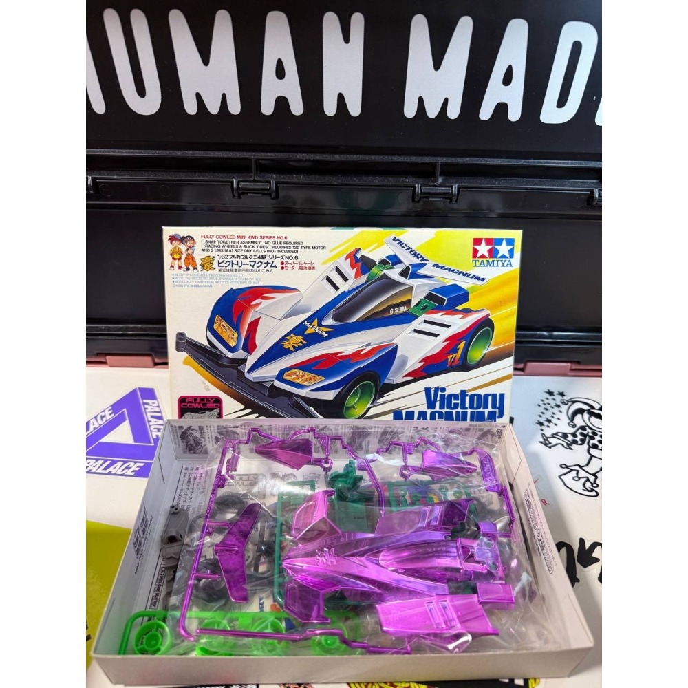 《19406》TAMIYA 田宮 迷你 四驅車 MINI 4WD 勝利衝鋒 豪二 電鍍紫 初版漫畫 日本製 田宮四驅車-細節圖2