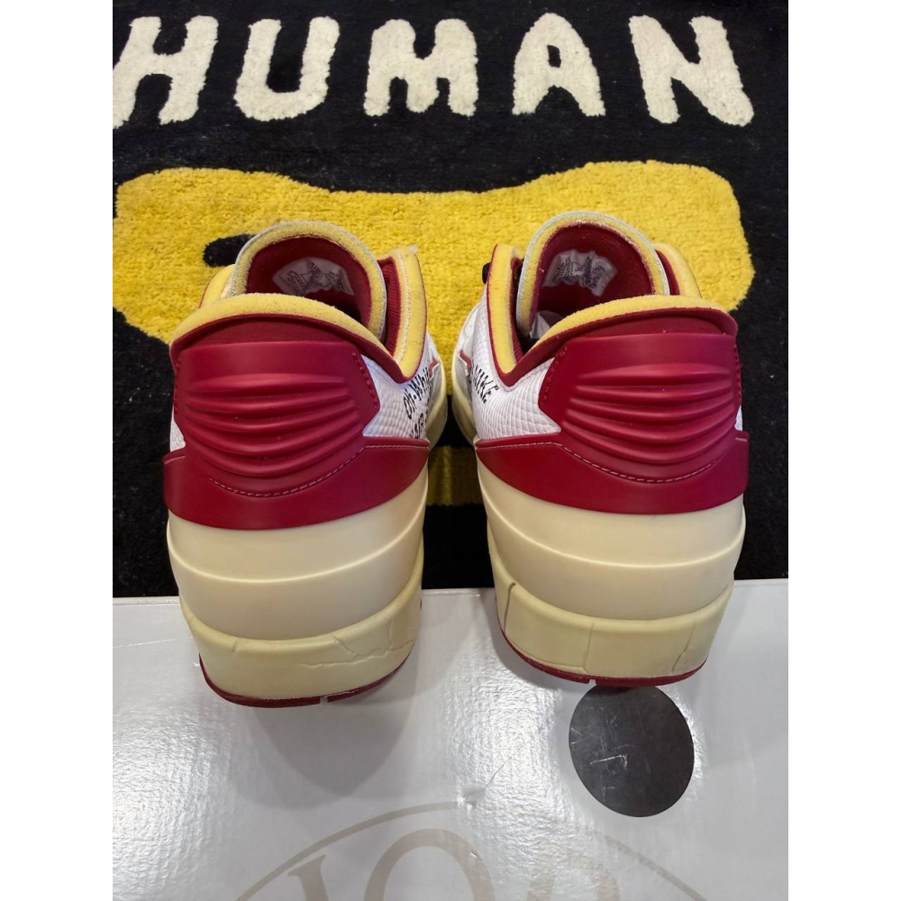 【US11.5】Jordan 2 Retro Low SP Off-White White Red (2021)-細節圖5