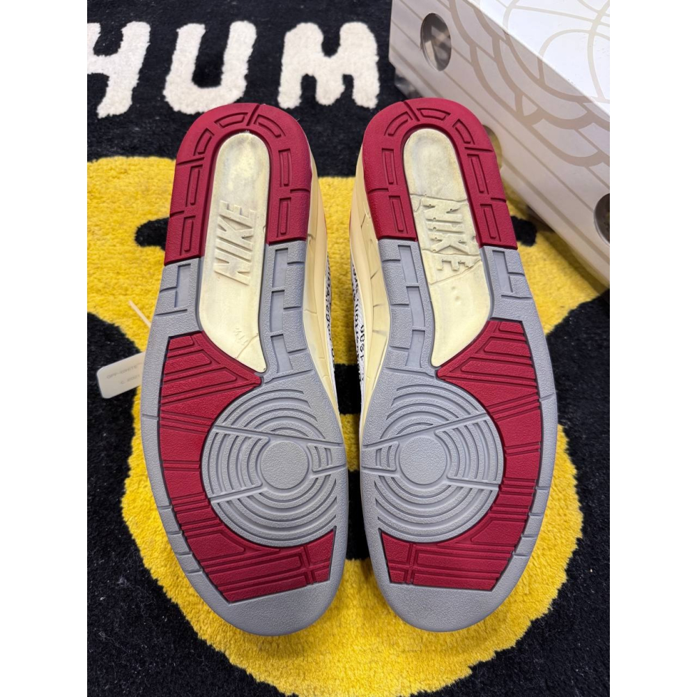 【US11.5】Jordan 2 Retro Low SP Off-White White Red (2021)-細節圖6