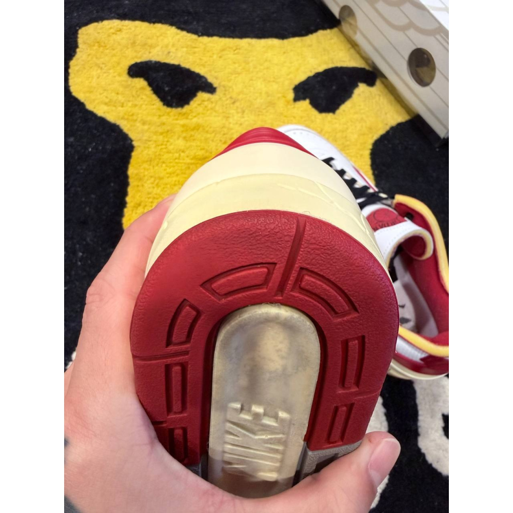 【US11.5】Jordan 2 Retro Low SP Off-White White Red (2021)-細節圖8