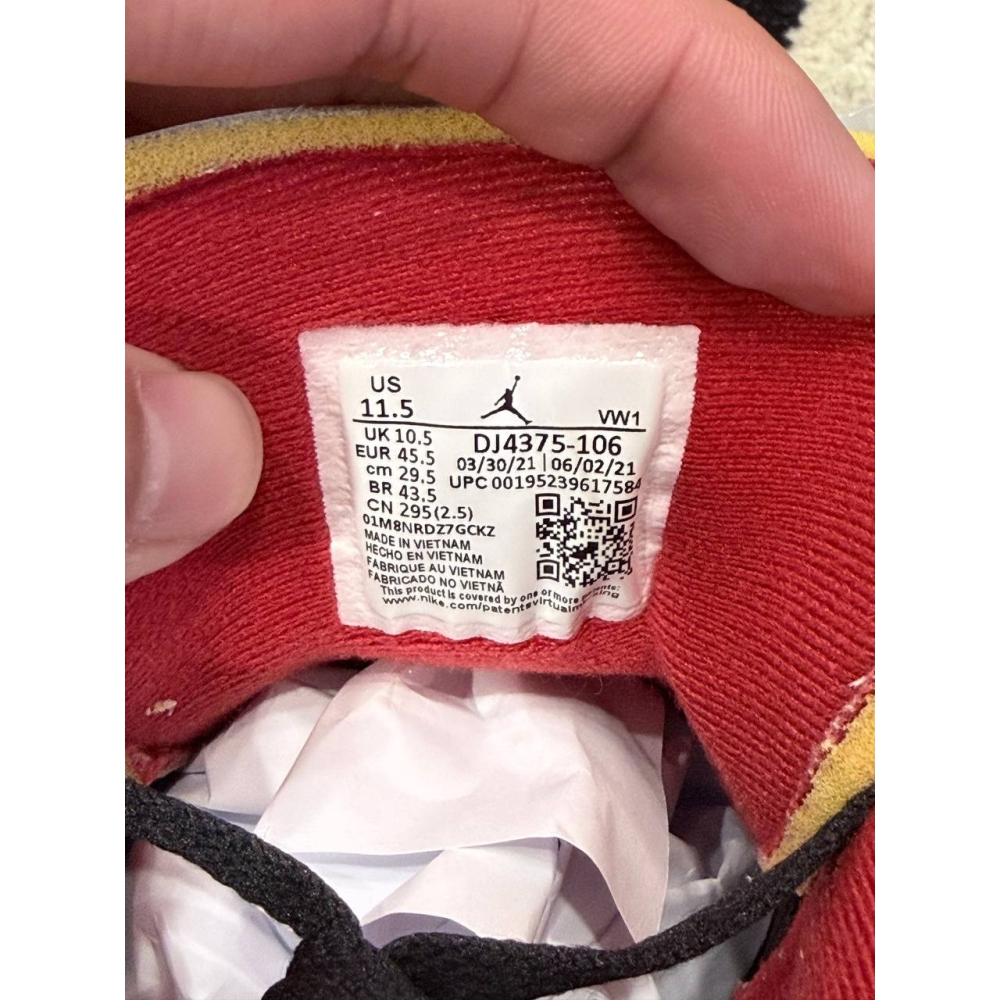 【US11.5】Jordan 2 Retro Low SP Off-White White Red (2021)-細節圖9