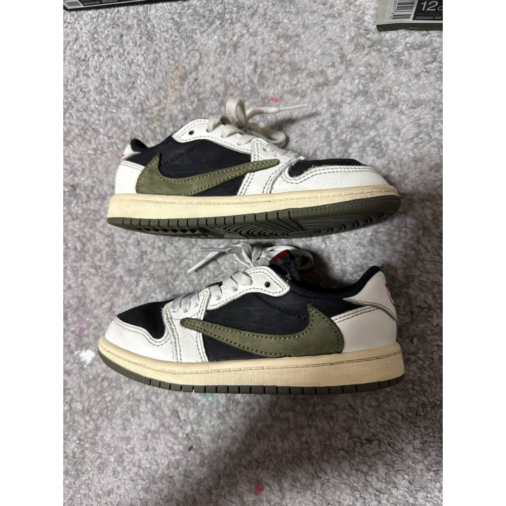 【12C】Jordan 1 Retro Low OG SP Travis Scott Olive (PS) (2024)-細節圖2