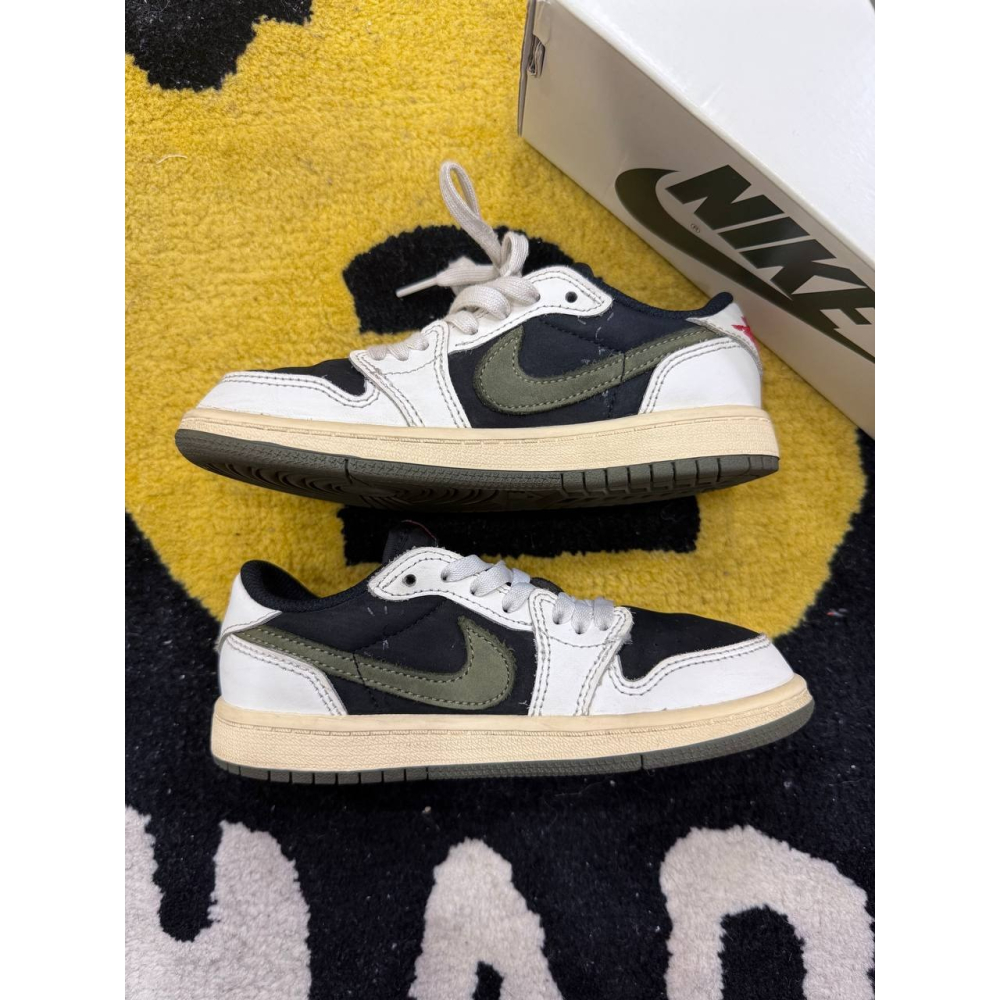 【12C】Jordan 1 Retro Low OG SP Travis Scott Olive (PS) (2024)-細節圖3
