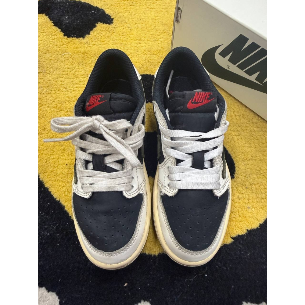 【12C】Jordan 1 Retro Low OG SP Travis Scott Olive (PS) (2024)-細節圖4