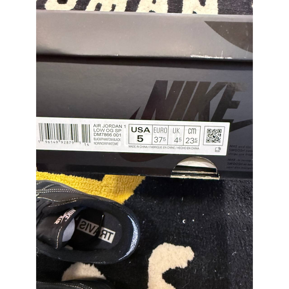 【US5】Jordan 1 Low OG SP Travis Scott Black Phantom-細節圖9