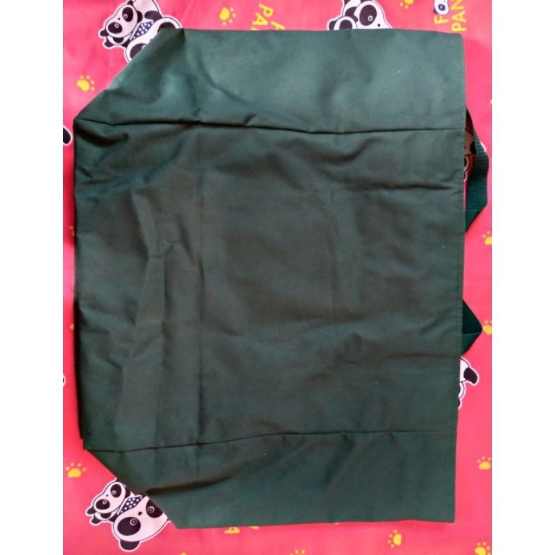 【二手】lucky bear 墨綠大型購物袋-細節圖2