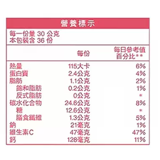 好市多 桂格 莓好果漾沖泡榖奶昔 30公克 單包販售-細節圖2