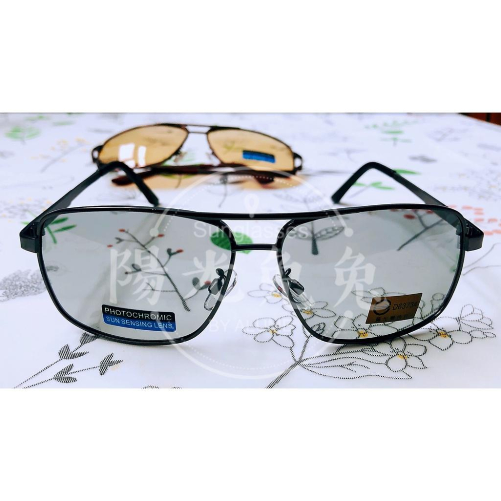 『陽光兔兔🐰』台灣製造🇹🇼 3551 全視線 變色 金屬框 偏光太陽眼鏡 UV400 防爆安全鏡片-細節圖3