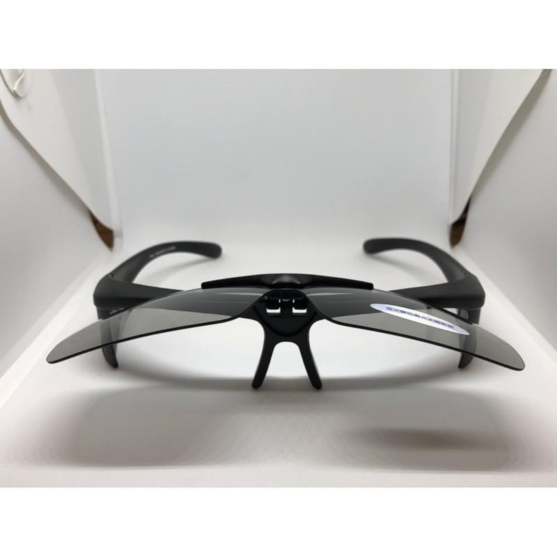 『陽光兔兔🐰』臺灣製造🇹🇼 近視套鏡 變色全視線 可掀上翻式 偏光鏡 開車釣魚太陽眼鏡 套鏡 太陽眼鏡 強化 安全鏡片-細節圖2