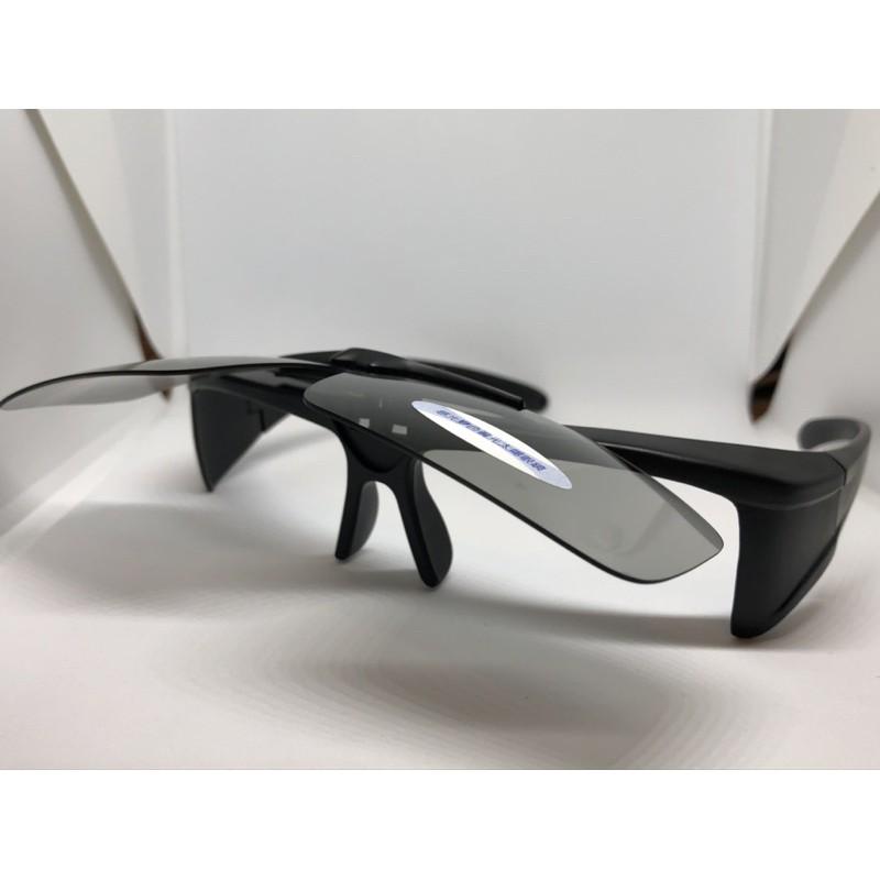 『陽光兔兔🐰』臺灣製造🇹🇼 近視套鏡 變色全視線 可掀上翻式 偏光鏡 開車釣魚太陽眼鏡 套鏡 太陽眼鏡 強化 安全鏡片-細節圖3