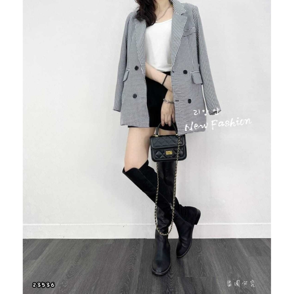 千鳥格西裝外套-細節圖2
