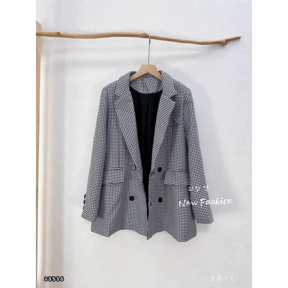 千鳥格西裝外套-細節圖5