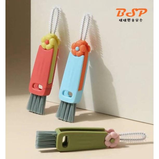 三合一清潔刷 奶瓶 保溫瓶 清潔刷 清潔 刷子 保養 去汙 奶嘴頭 奶瓶刷 奶嘴刷 保溫瓶刷 奶瓶清潔 杯口刷-細節圖6