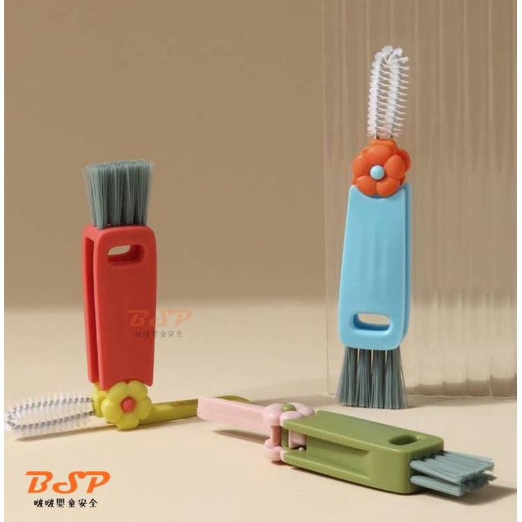 三合一清潔刷 奶瓶 保溫瓶 清潔刷 清潔 刷子 保養 去汙 奶嘴頭 奶瓶刷 奶嘴刷 保溫瓶刷 奶瓶清潔 杯口刷-細節圖7