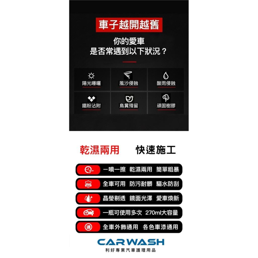CARWASH  車蠟維穩劑 棕櫚蠟 鍍膜 汽車 鍍膜封體劑  消光蠟 鍍膜 消光蠟 機車 gogoro 打蠟 潑水-細節圖5