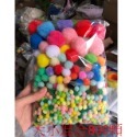 彩色毛球 毛球 金蔥毛球 幼兒園diy手工材料/寵物項圈毛球環 貼紙 彈性球 台灣現貨  彩色毛球 量販包 /塑料毛線針-規格圖10