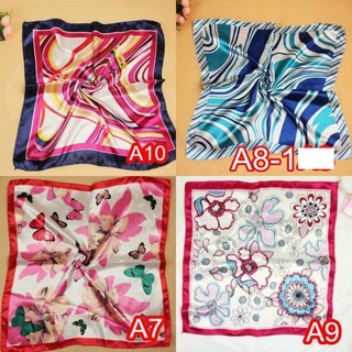 小方巾/小絲巾/披肩兩用印花 百搭秋冬圍巾空姐/小領巾裝飾時尚小圍巾 台灣現貨/加購平口袋/加購塑料加合金小胸針 方巾-細節圖3