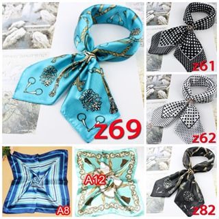 小方巾/小絲巾/披肩兩用印花 百搭秋冬圍巾空姐/小領巾裝飾時尚小圍巾 台灣現貨/加購平口袋/加購塑料加合金小胸針 方巾-細節圖4