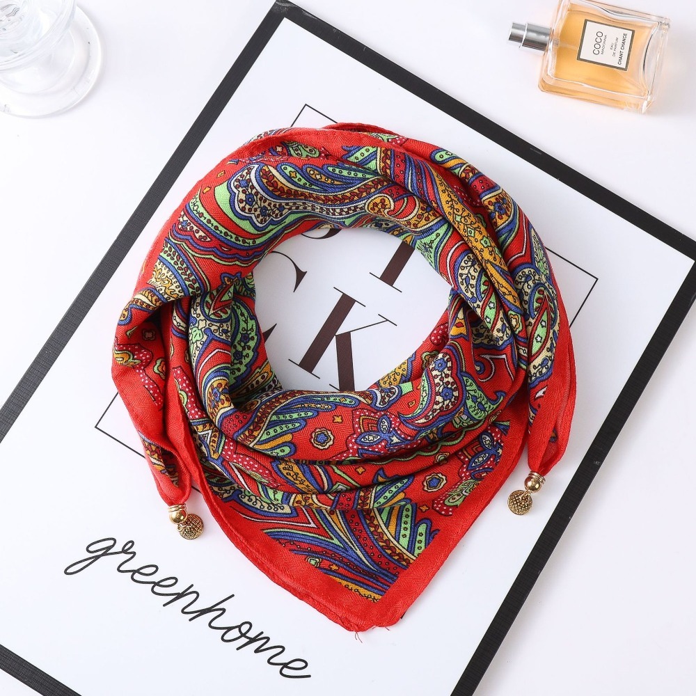 秋冬新款氣質百搭保暖圍巾洋氣領巾絲巾韓版小金球磁扣絲巾 台灣賣家快速出貨 水鑽 磁扣 絲巾 項鏈 裝飾 暗扣圍脖氣質-規格圖11