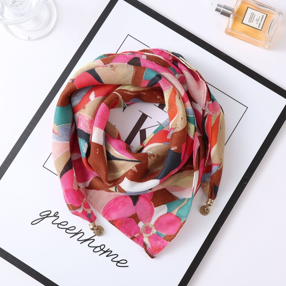 秋冬新款氣質百搭保暖圍巾洋氣領巾絲巾韓版小金球磁扣絲巾 台灣賣家快速出貨 水鑽 磁扣 絲巾 項鏈 裝飾 暗扣圍脖氣質-規格圖11