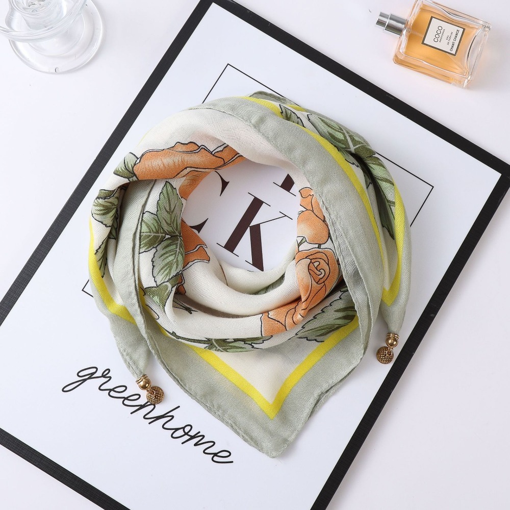 秋冬新款氣質百搭保暖圍巾洋氣領巾絲巾韓版小金球磁扣絲巾 台灣賣家快速出貨 水鑽 磁扣 絲巾 項鏈 裝飾 暗扣圍脖氣質-規格圖11