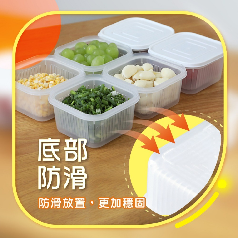 現貨 瀝水保鮮盒 保鮮盒瀝水 瀝水籃保鮮盒 蔬菜保鮮盒 雙層瀝水保鮮盒 瀝水盒 老婆叫我買-細節圖4
