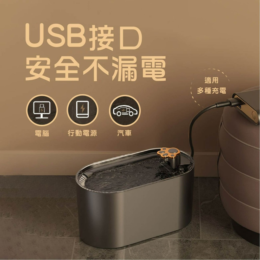 現貨 寵物飲水機 貓咪 自動循環飲水器 LED 無水斷電 防乾燒 貓狗餵水器 貓咪飲水機 狗狗飲水機-細節圖7