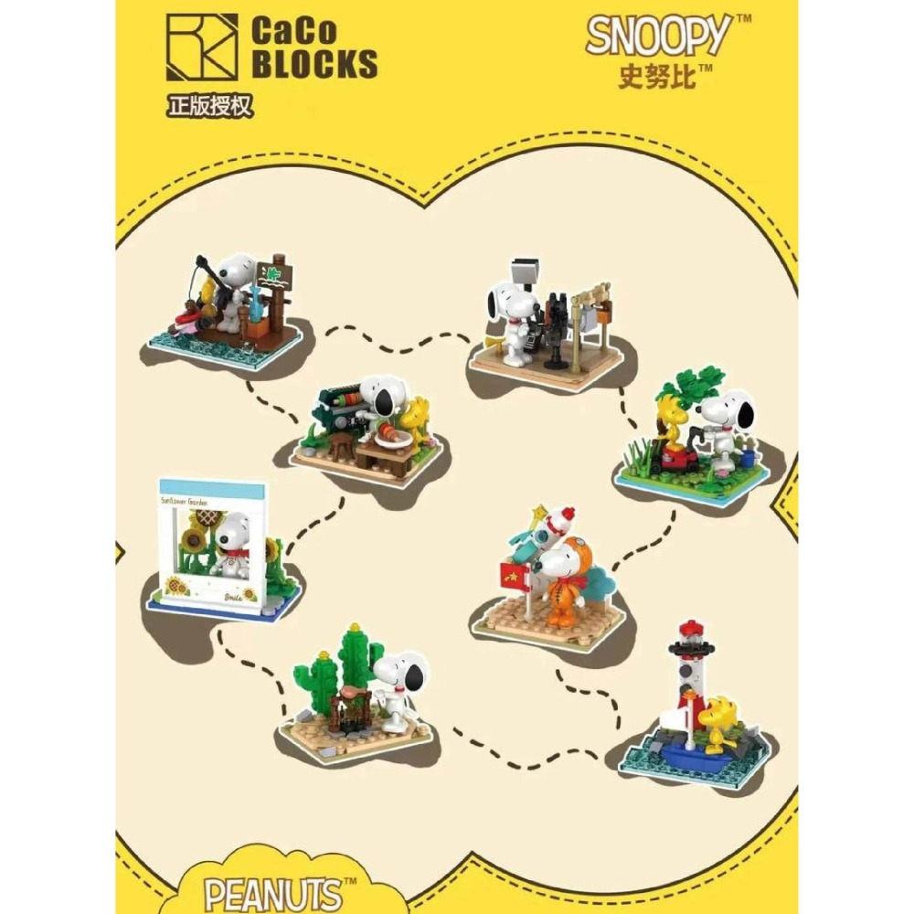 現貨 史努比盲盒積木 正版授權 2024 最新版 第一代到第三代都有  史努比公仔 送禮 生日禮物 情人節禮物-細節圖2