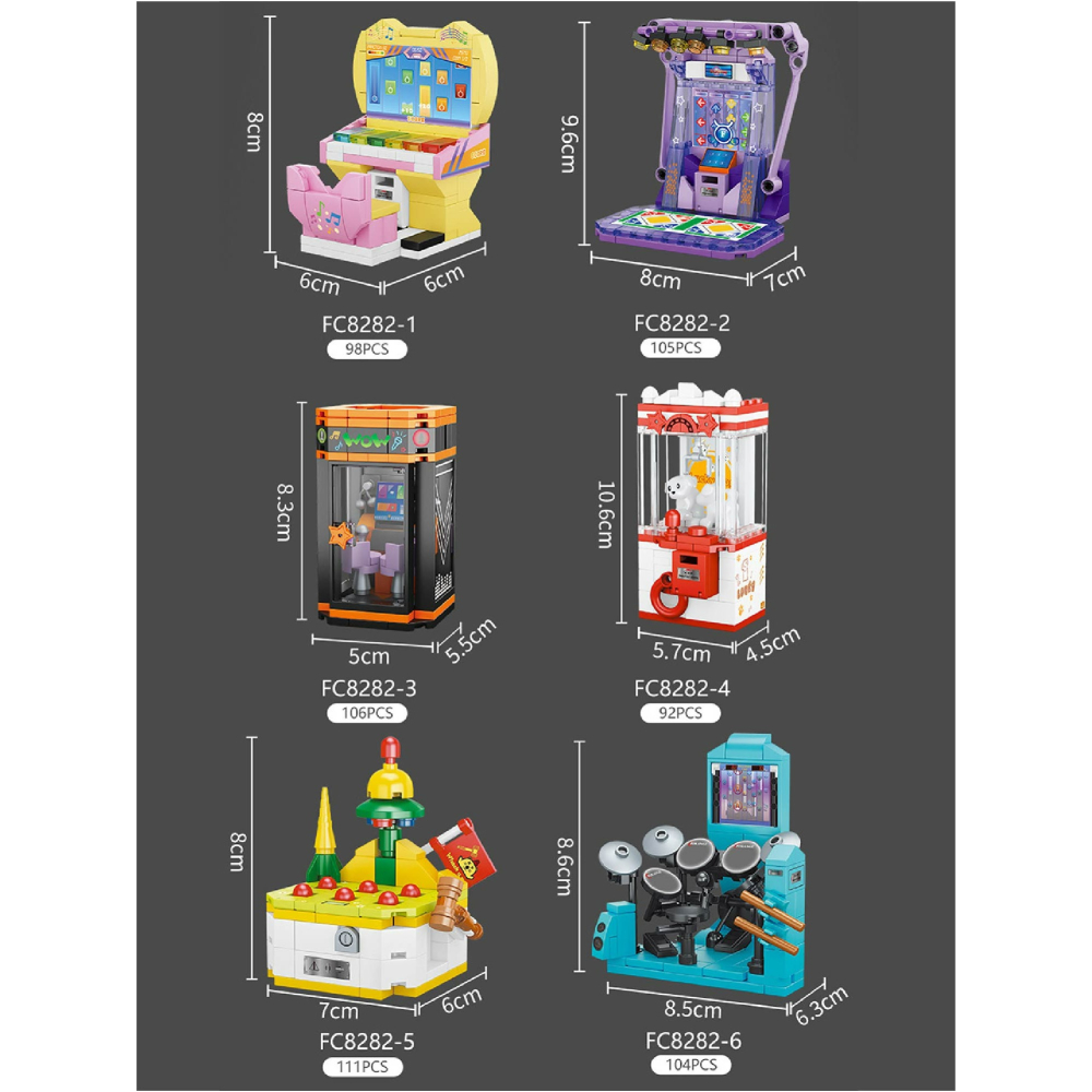 現貨 迷你積木系列 電玩遊戲機積木玩具 扭蛋機積木 賽車遊戲機木 搖搖機積木 滑雪機積木 快速出貨 生日禮物-細節圖8